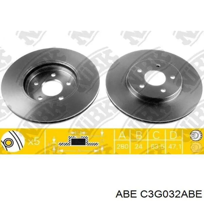 C3G032ABE ABE Гальмо дискове переднє