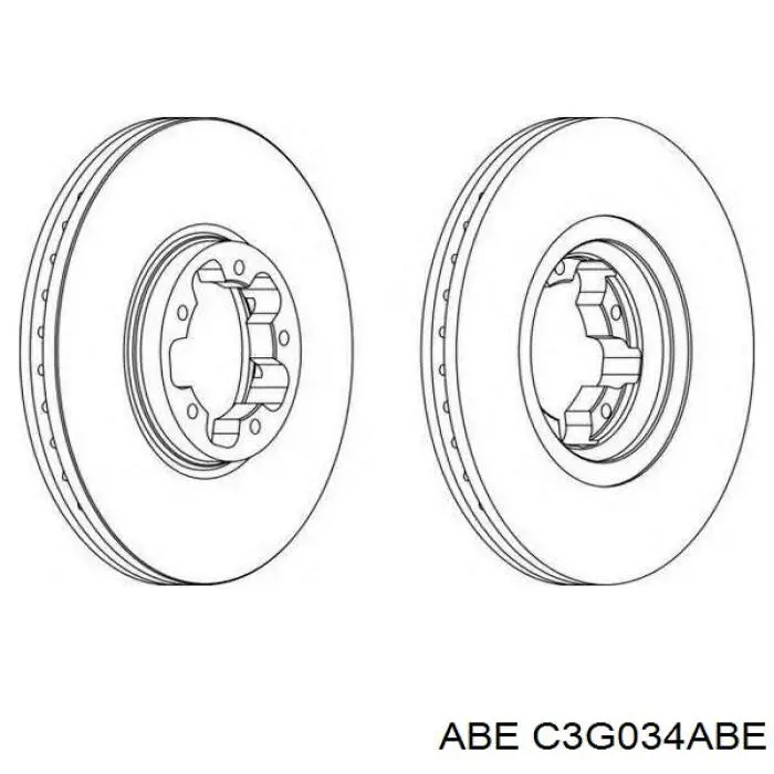 Диск гальмівний передній ABE C3G034ABE