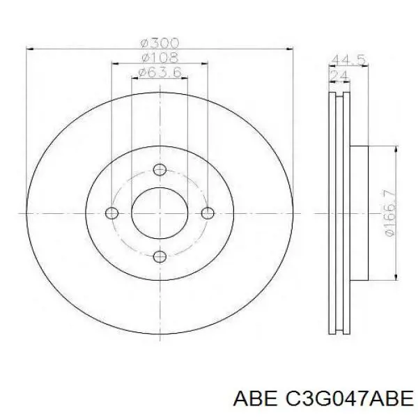 Купити C3G047ABE ABE Ротор гальмівний