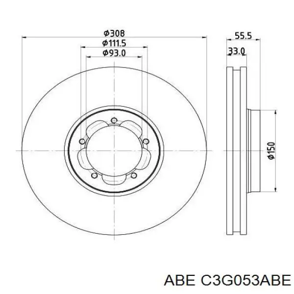 Купити C3G053ABE ABE Ротор гальмівний