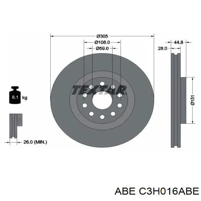 Диск переднього гальма Febi 44009 ціна, від 43.79 USD