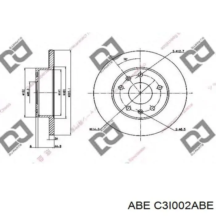 Диск переднього гальма ABE C3I002ABE ціна, від 24.80 USD