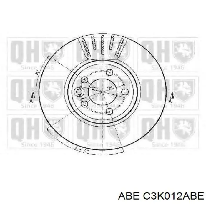 Гальмівні диски передні C3K012ABE ABE