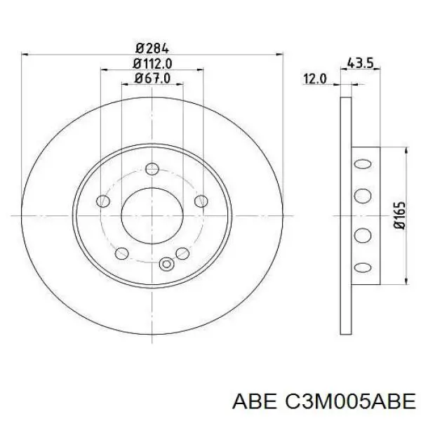 Гальмівні диски передні C3M005ABE ABE