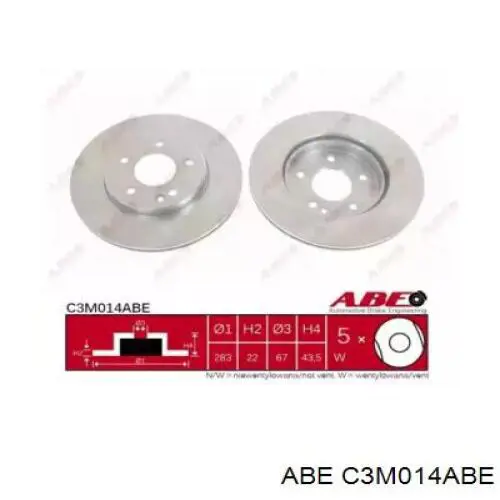 Гальмівні диски передні C3M014ABE ABE