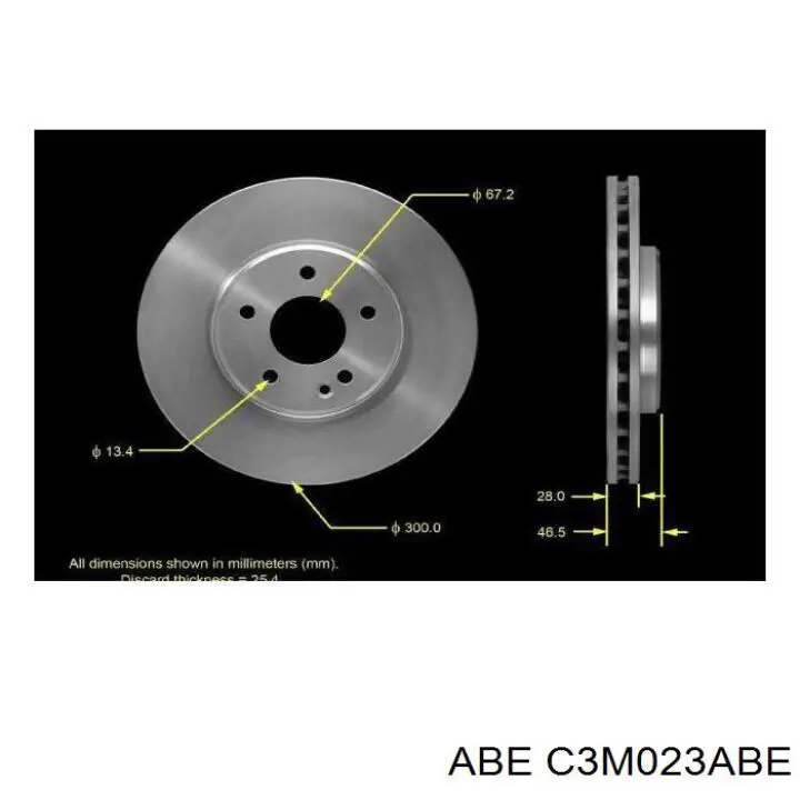 C3M023ABE ABE Гальмо дискове переднє