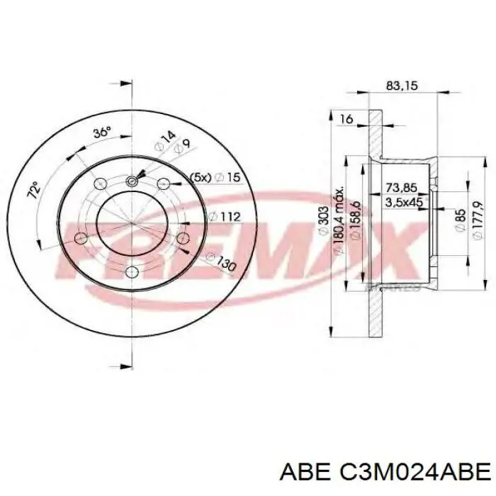 Купити C3M024ABE ABE Ротор гальмівний