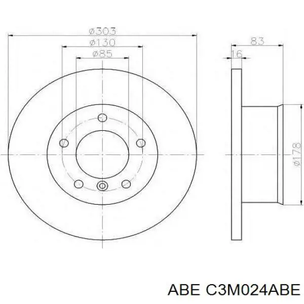 Гальмівні диски передні C3M024ABE ABE