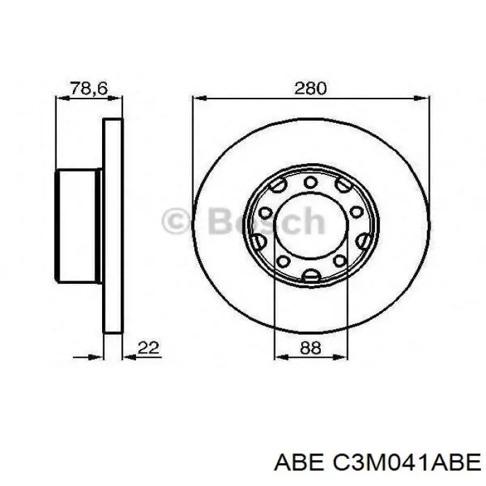 Гальмівні диски передні C3M041ABE ABE