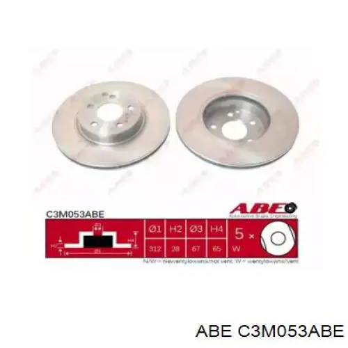 Диск гальмівний передній ABE C3M053ABE