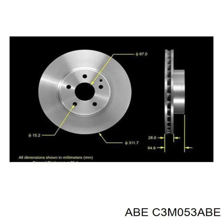 Гальмівні диски передні C3M053ABE ABE