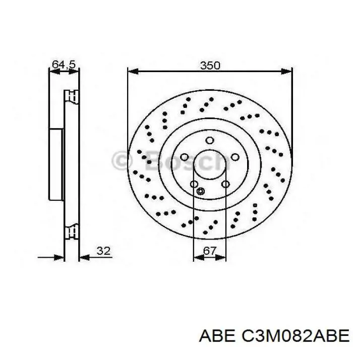 Диск гальмівний передній C3M082ABE ABE