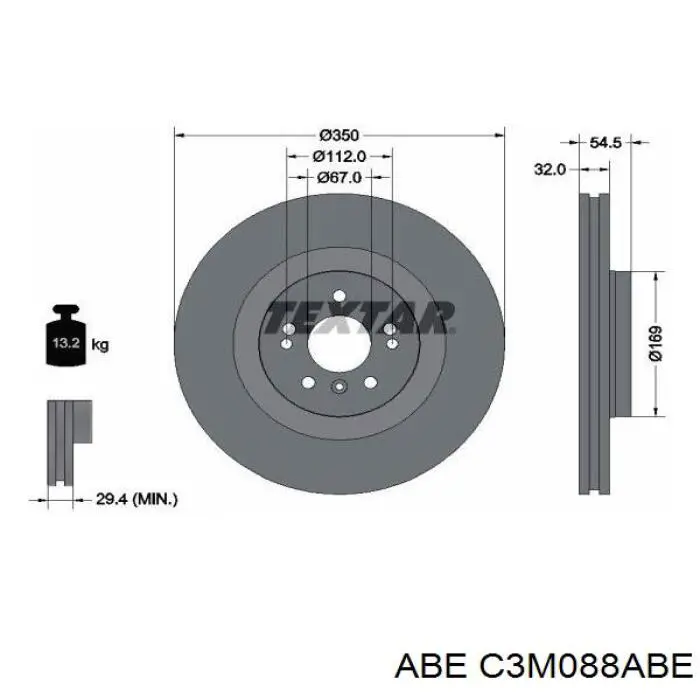 Гальмівні диски передні C3M088ABE ABE