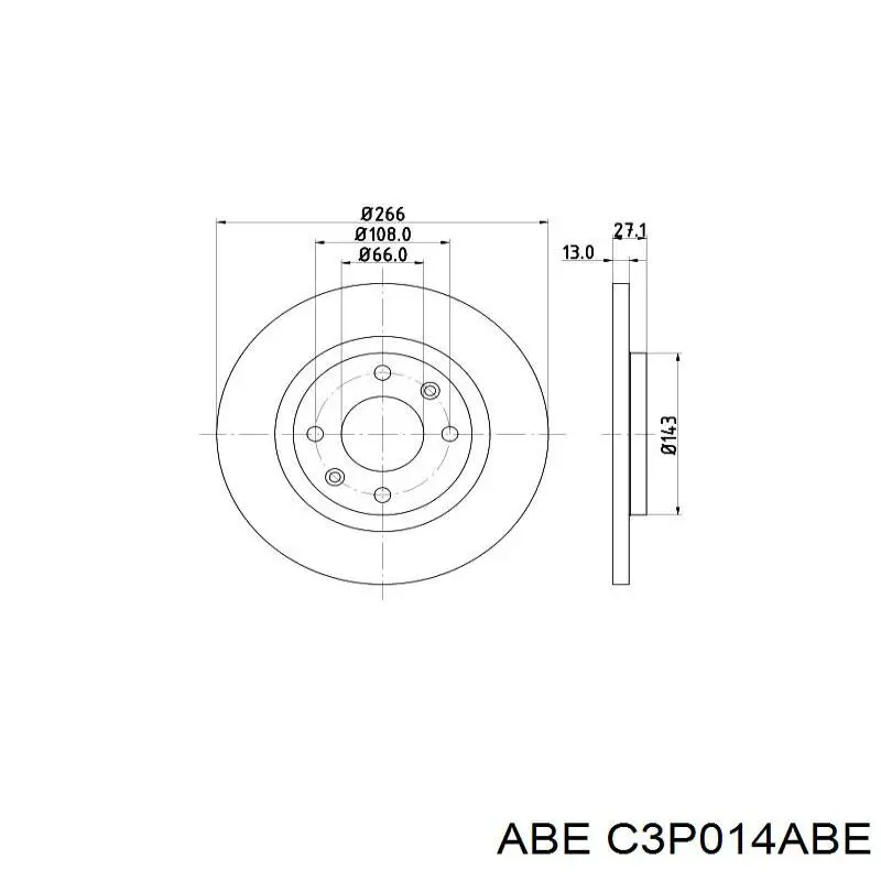 C3P014ABE ABE Гальмо дискове переднє