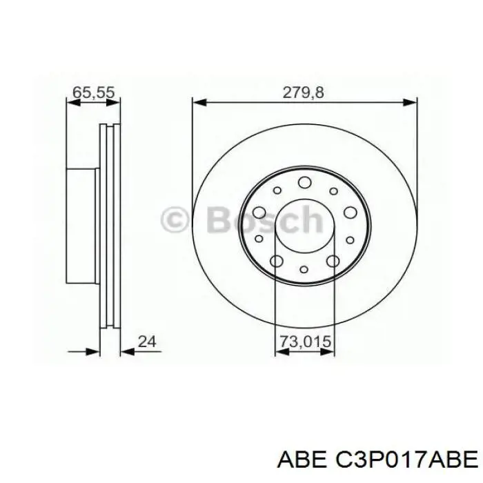 C3P017ABE ABE диск гальмівний передній