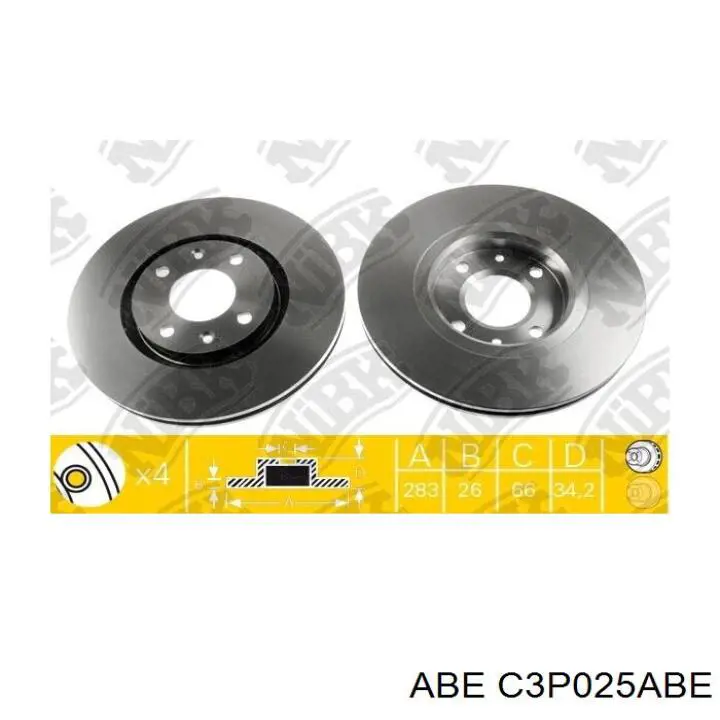 C3P025ABE ABE Гальмо дискове переднє