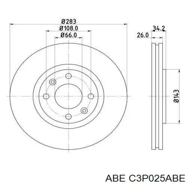 Купити C3P025ABE ABE Ротор гальмівний