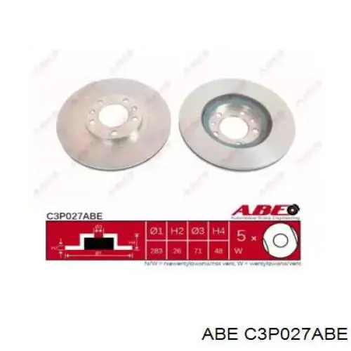Гальмівні диски передні C3P027ABE ABE