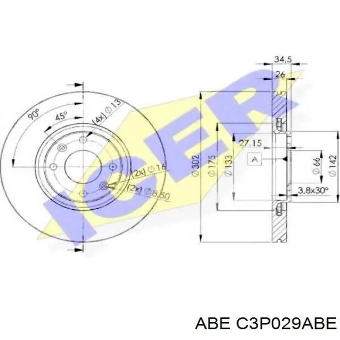 Гальмівні диски передні C3P029ABE ABE