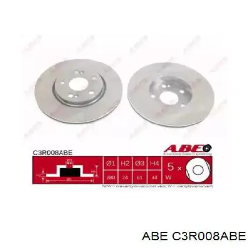 Гальмівні диски передні C3R008ABE ABE