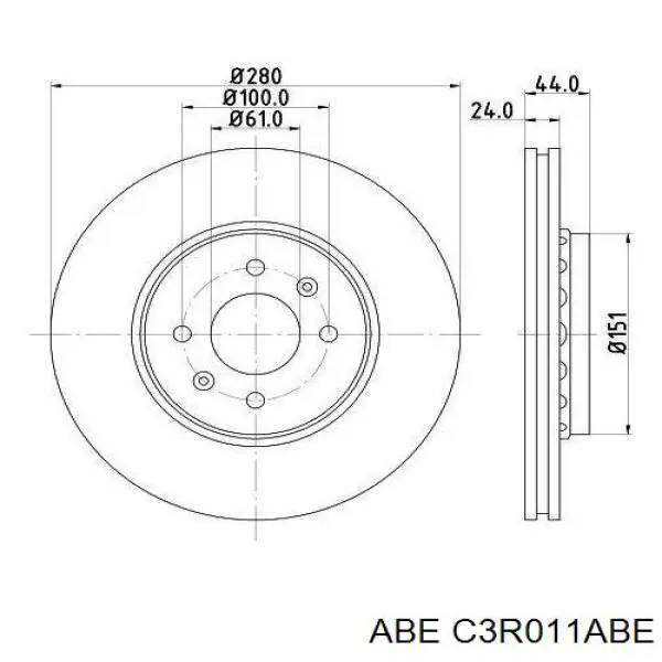 Гальмівні диски передні C3R011ABE ABE