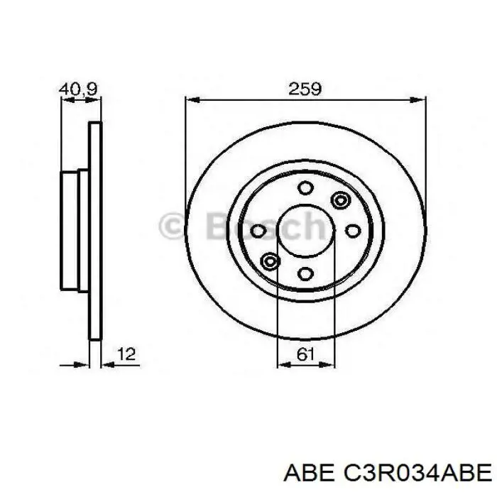 Купити C3R034ABE ABE Ротор гальмівний