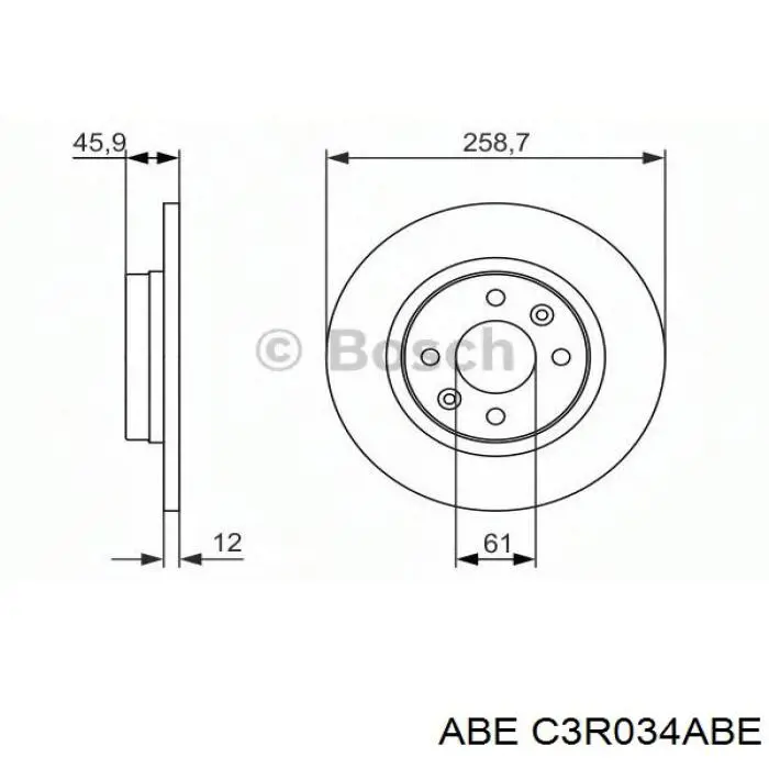 C3R034ABE ABE Гальмо дискове переднє