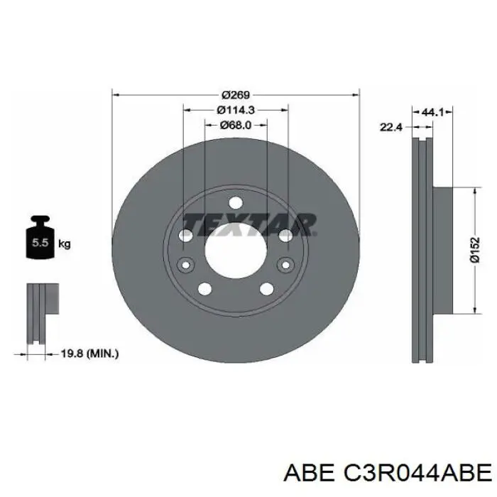 Купити C3R044ABE ABE Ротор гальмівний