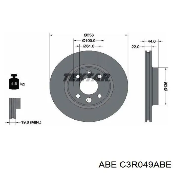 Купити C3R049ABE ABE Ротор гальмівний