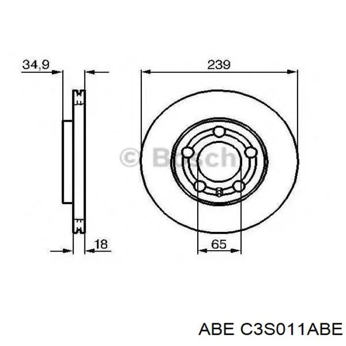 Гальмівні диски передні C3S011ABE ABE