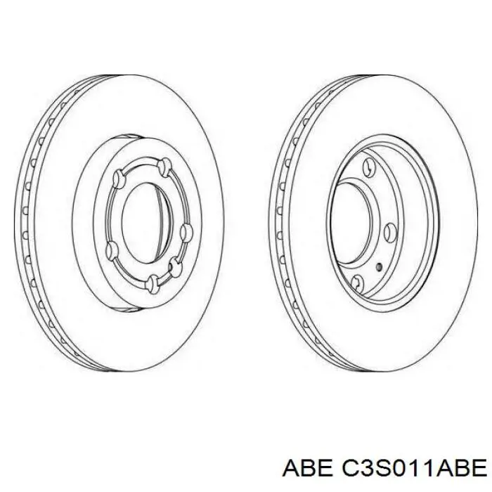 Диск гальмівний передній ABE C3S011ABE