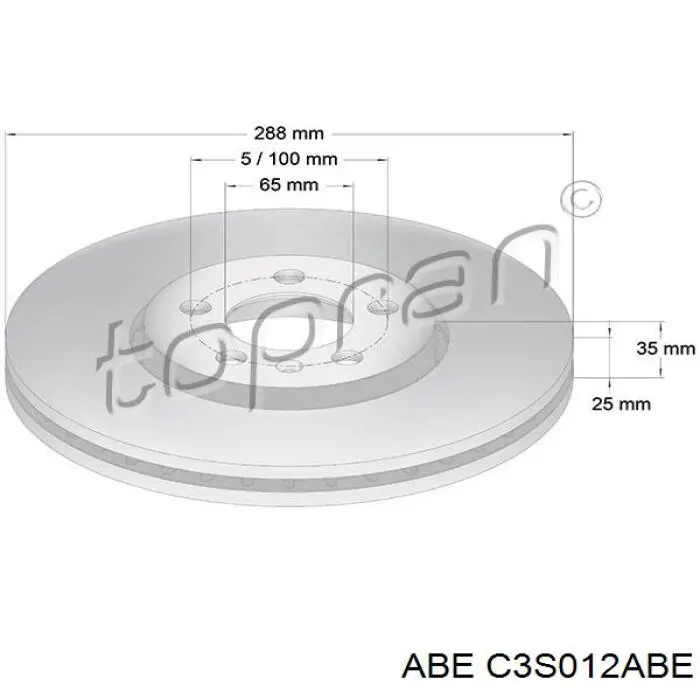 Ремкомплект передніх гальм ABE C3S012ABE