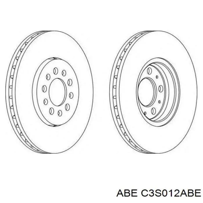 Ремкомплект передніх гальм ABE C3S012ABE ціна, від 33.49 USD