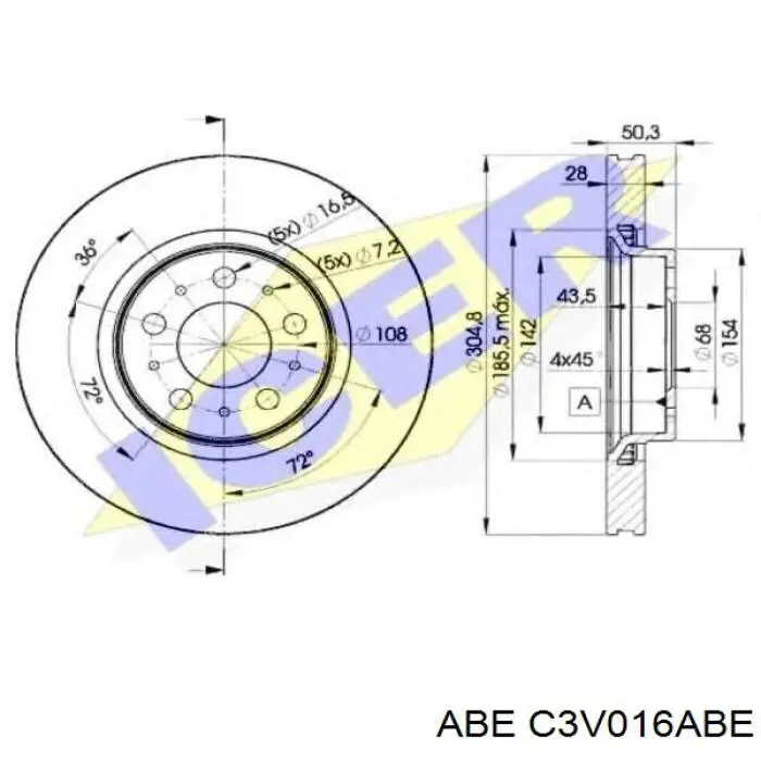 Купити C3V016ABE ABE Ротор гальмівний