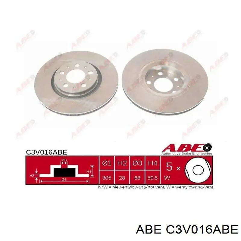 Гальмівні диски передні C3V016ABE ABE