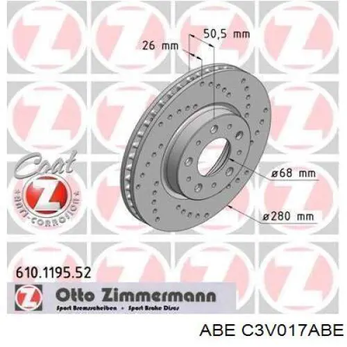 C3V017ABE ABE Гальмо дискове переднє
