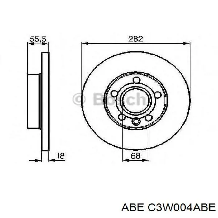 Диск гальмівний передній ABE C3W004ABE