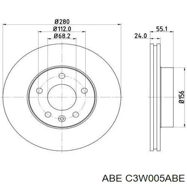 Гальмівні диски передні C3W005ABE ABE