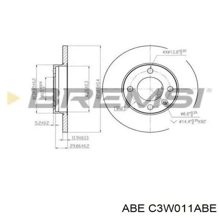 Купити C3W011ABE ABE Ротор гальмівний