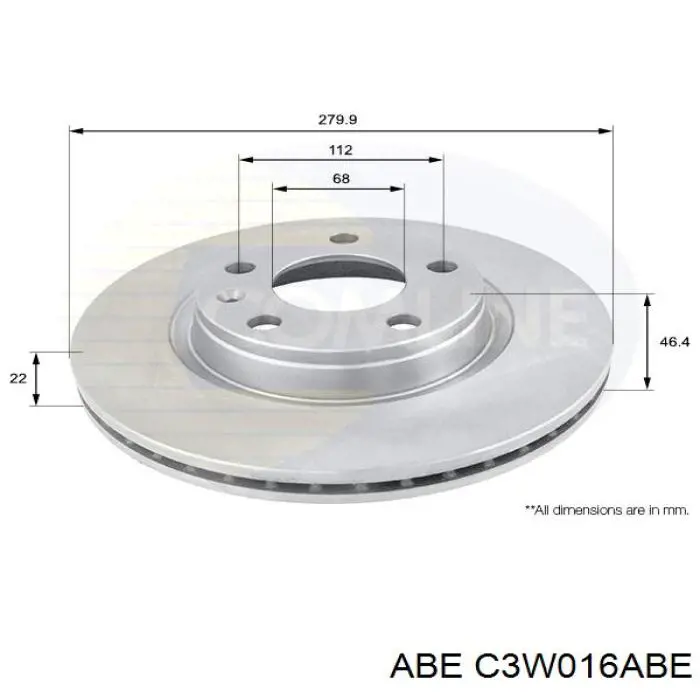 Гальмівні диски передні C3W016ABE ABE