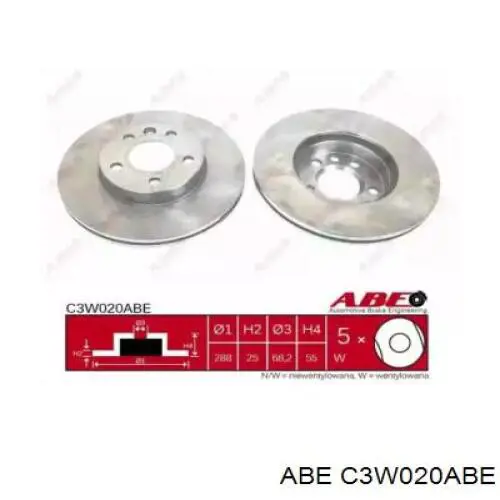 Купити C3W020ABE ABE Ротор гальмівний