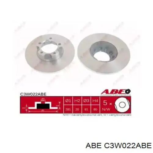 Гальмівні диски передні C3W022ABE ABE