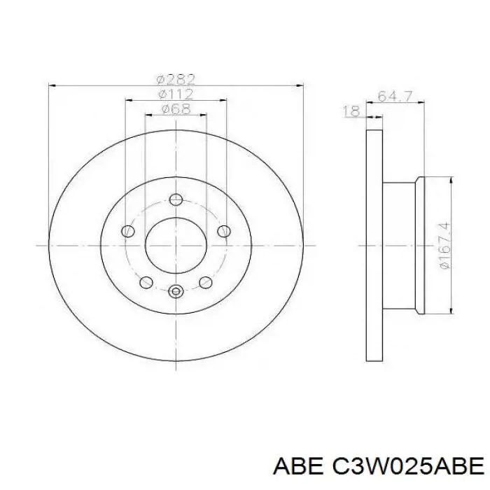 Гальмівні диски передні C3W025ABE ABE