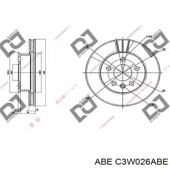 Гальмівні диски передні C3W026ABE ABE