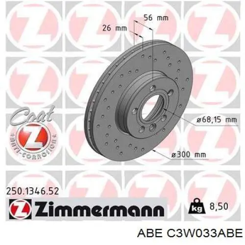 C3W033ABE ABE Гальмо дискове переднє