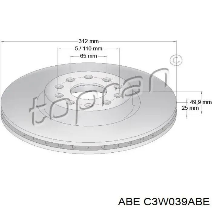 Купити C3W039ABE ABE Ротор гальмівний