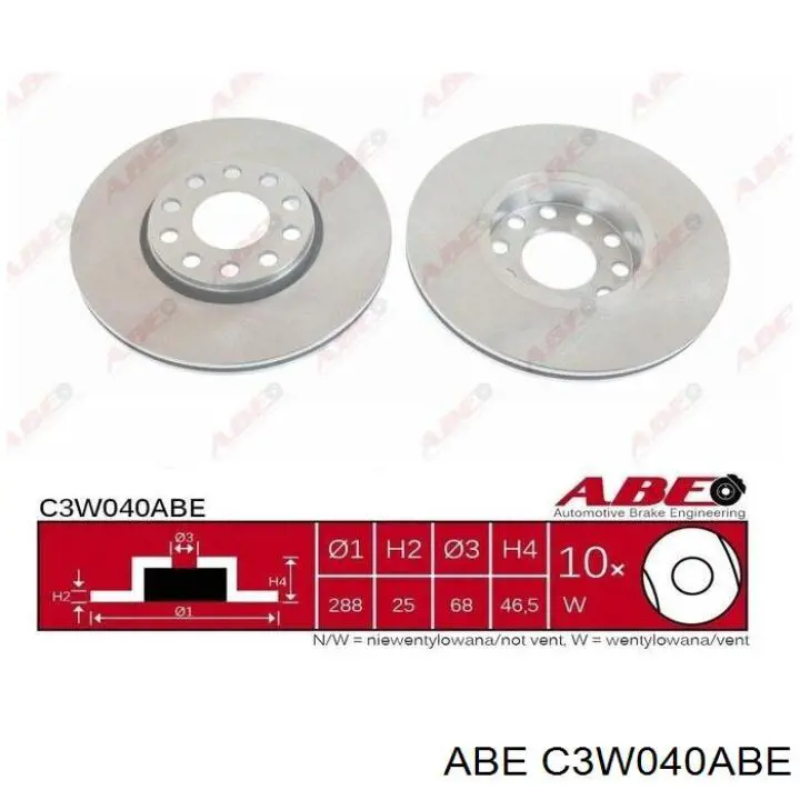Купити C3W040ABE ABE Ротор гальмівний