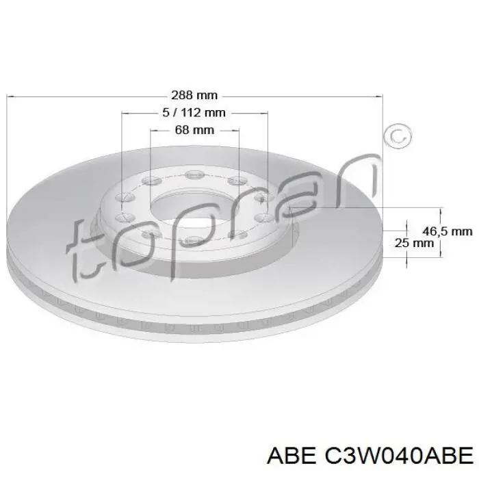 Гальмівні диски передні C3W040ABE ABE