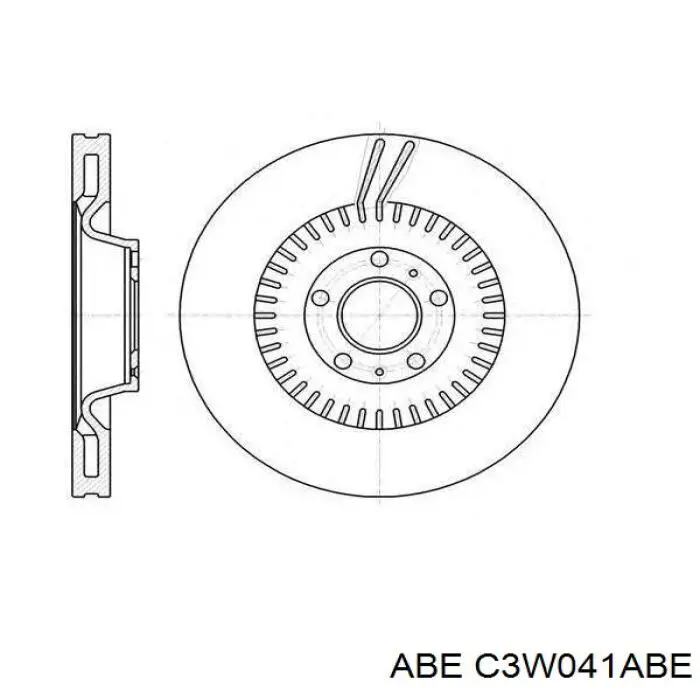 Диск гальмівний передній ABE C3W041ABE