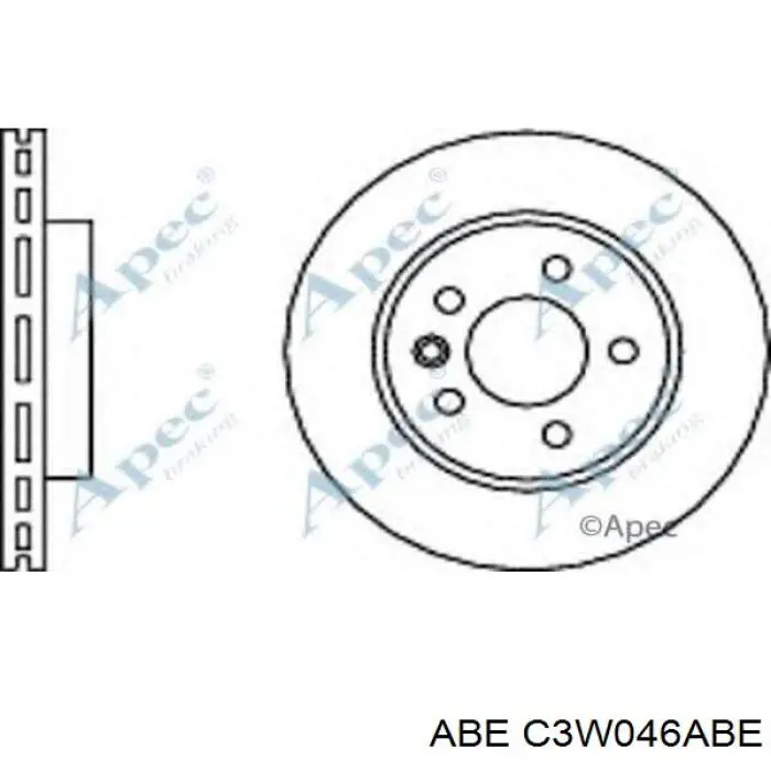 Диск гальмівний передній ABE C3W046ABE